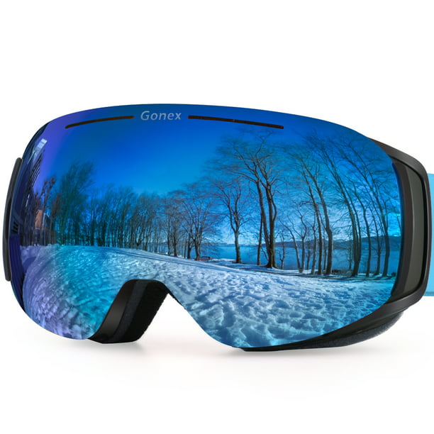 Frameless OTG Ski Snow Goggles for Men Women Snowboard Goggle with Anti-Fog Lens